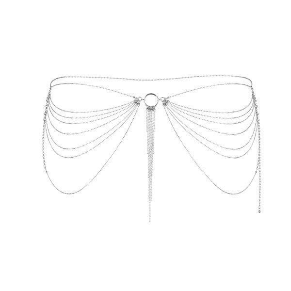 Цепочка трусики или лиф Bijoux Indiscrets Magnifique Waist Chain - silver, украшение на тело Sex Aura Киев - изображение 1