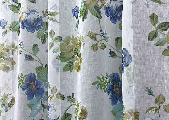 Тюль батист с цветочным принтом, коллекция 