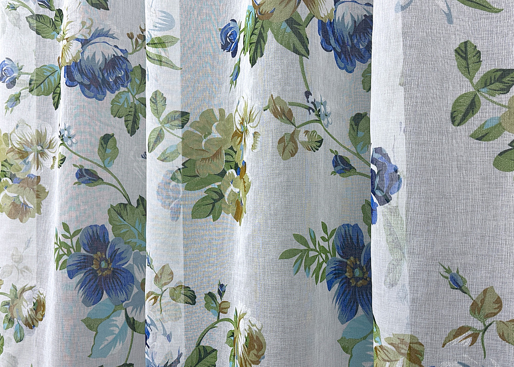 Тюль батист с цветочным принтом, коллекция 