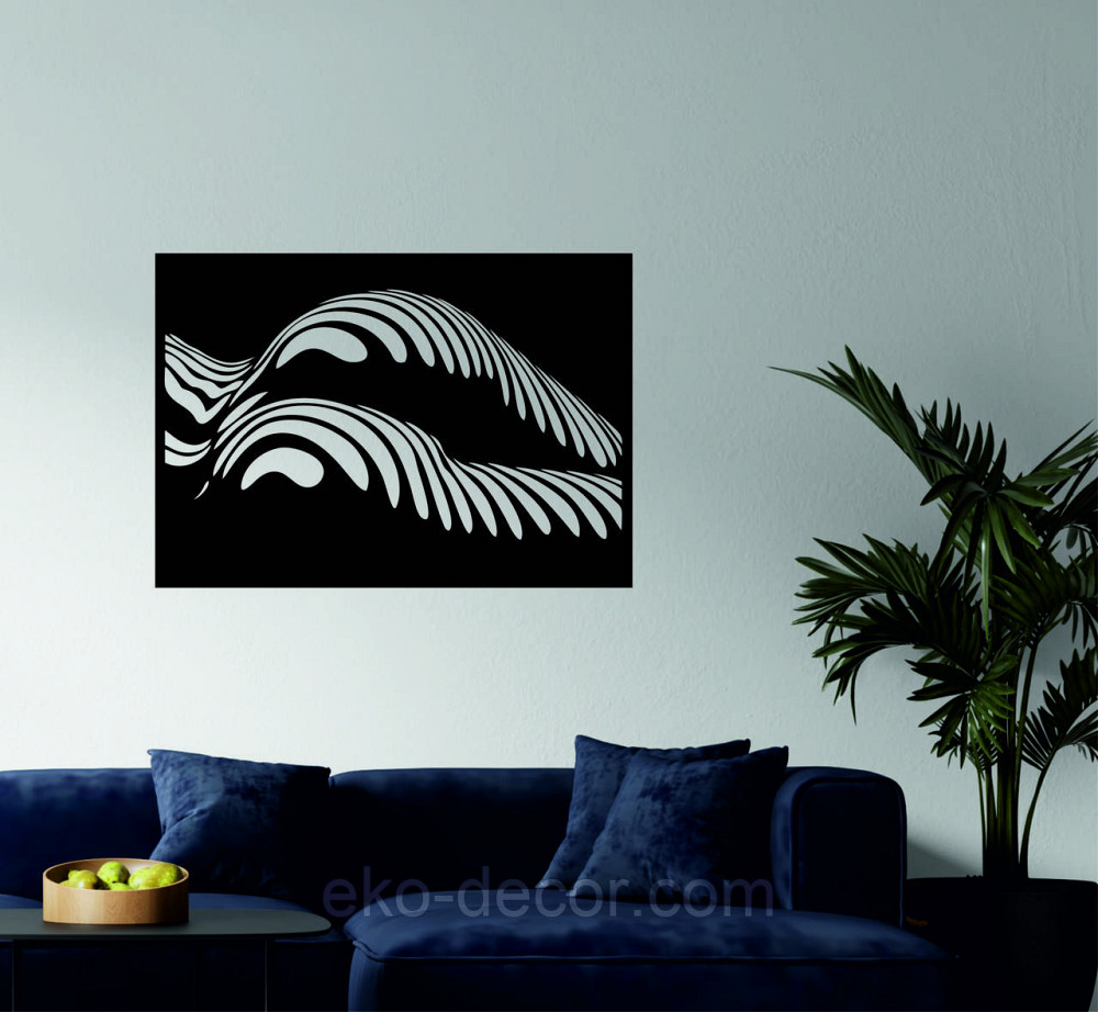 Декоративне настінне Панно  «Дівчина» , Декор на стіну 70*49 см, Чорний Київ - фото 2