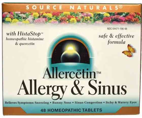 Натуральное средство от аллергии Source Naturals  Allergy & Sinus 48 таб. Киев