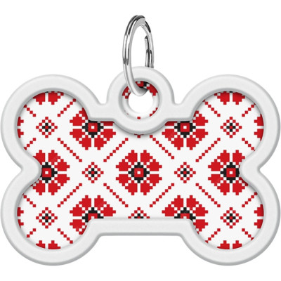 Адресник для тварин WAUDOG Smart ID з QR паспортом "Вишиванка", кістка 40х28 мм (231-4033) Вінниця - фото 2