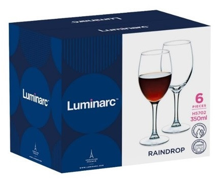 Набор бокалов Luminarc Raindrop, 6х350 мл (H5702) (6887047) Киев - изображение 2