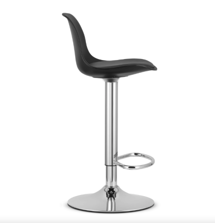 Барний стілець Leobert Hoga з спинкою чорний Київ