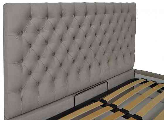 Ліжко Cambridge Comfort 140 х 190 см Amore 31 З підйомним механізмом та нішою для білизни Сірий Дніпро