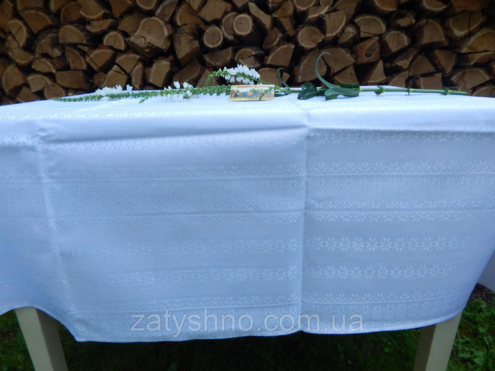 Біла скатертина бавовна Київ - фото 1