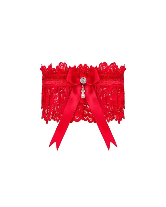 Ажурна підв’язка Obsessive Amor Cherris garter, red Львів - фото 2