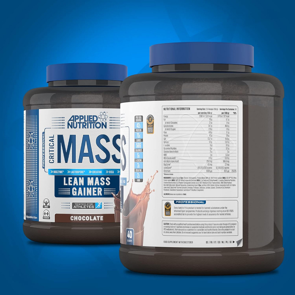 Гейнер Applied Nutrition Critical Mass Professional (2.4kg - 16 Servings) (Chocolate) Луцк - изображение 2
