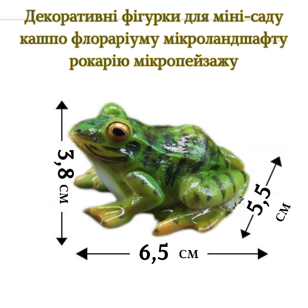 Садовая фигурка Лягушка для мини-сада кашпо вазона флорариума микроландшафта рокария микропейзажа Одесса - изображение 2