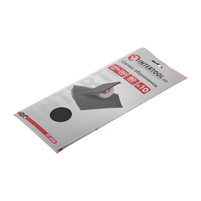 Сітка абразивна, 105×280 мм, зерно K80, 10 од. INTERTOOL KT-6008 Київ - фото 3