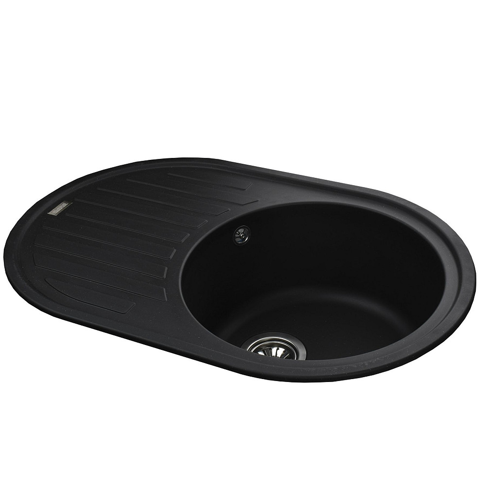 Гранітна мийка Globus Lux OHARA чорний 770х500мм-А0002 Тернопіль - фото 2