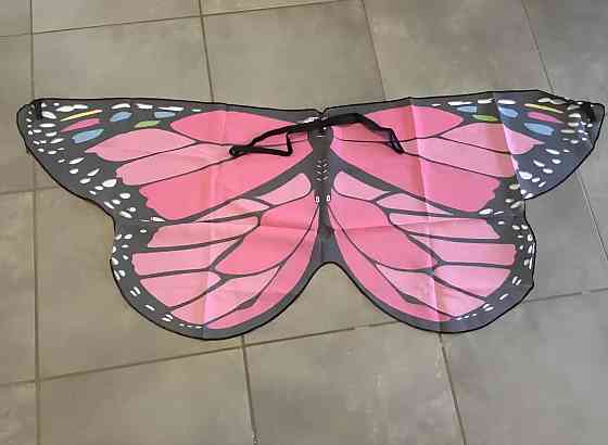 Маскарадные крылья бабочки RESTEQ розовый стильный аксессуар для праздников вечеринок и фотосъемки. Киев