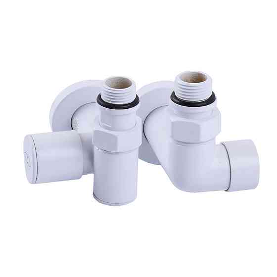 Кран кутовий під ТЕН Solomon 1/2"х1/2", білий, 2шт. Київ