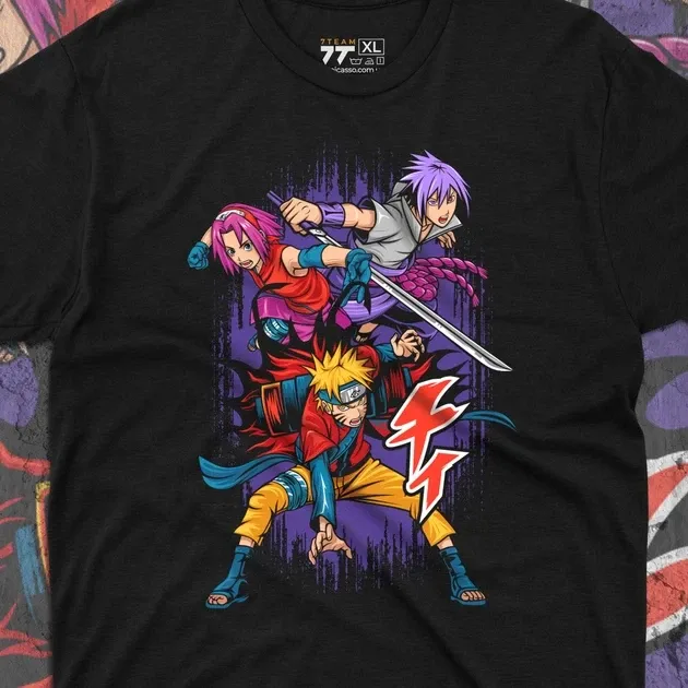 Футболка для подростка мальчика с принтом Наруто Команда 7 Размер 160 Anime10325 Днепр - изображение 4