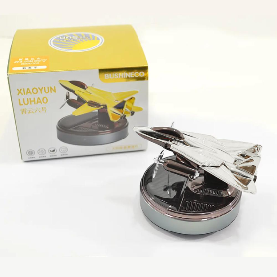 Ароматизатор для автомобіля Винищувач В1 на сонячній батареї Сріблястий Київ