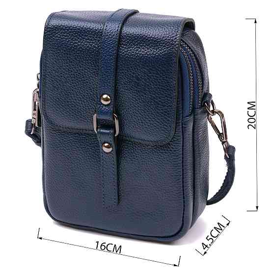 Сумка мужская из кожи Vintage 20694 Синий Киев