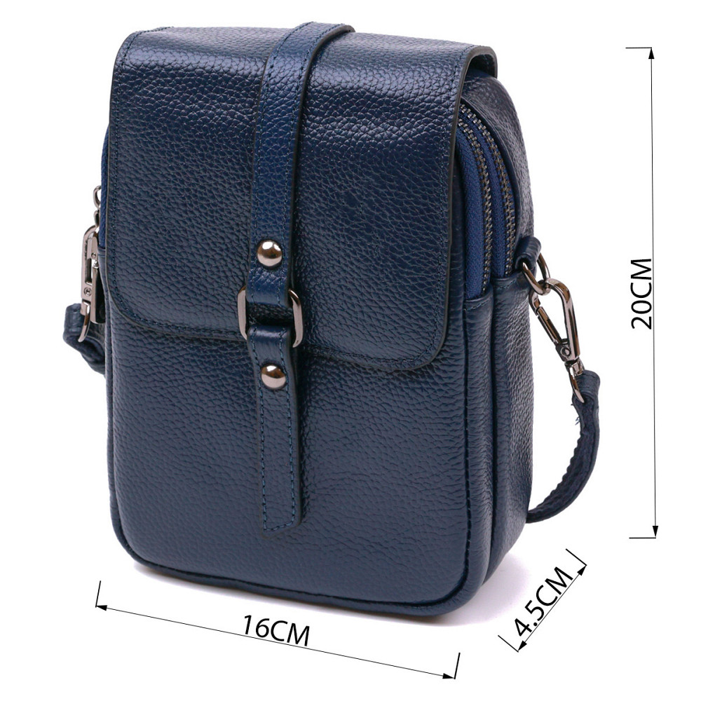 Сумка мужская из кожи Vintage 20694 Синий Киев - изображение 3