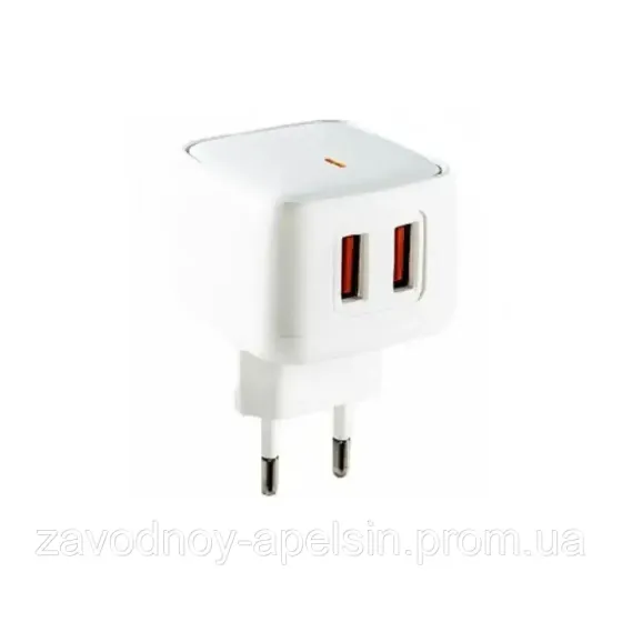 Сетевой адаптер Блок Зарядка 2USB 2,4A Боковой вход (XO) Одесса