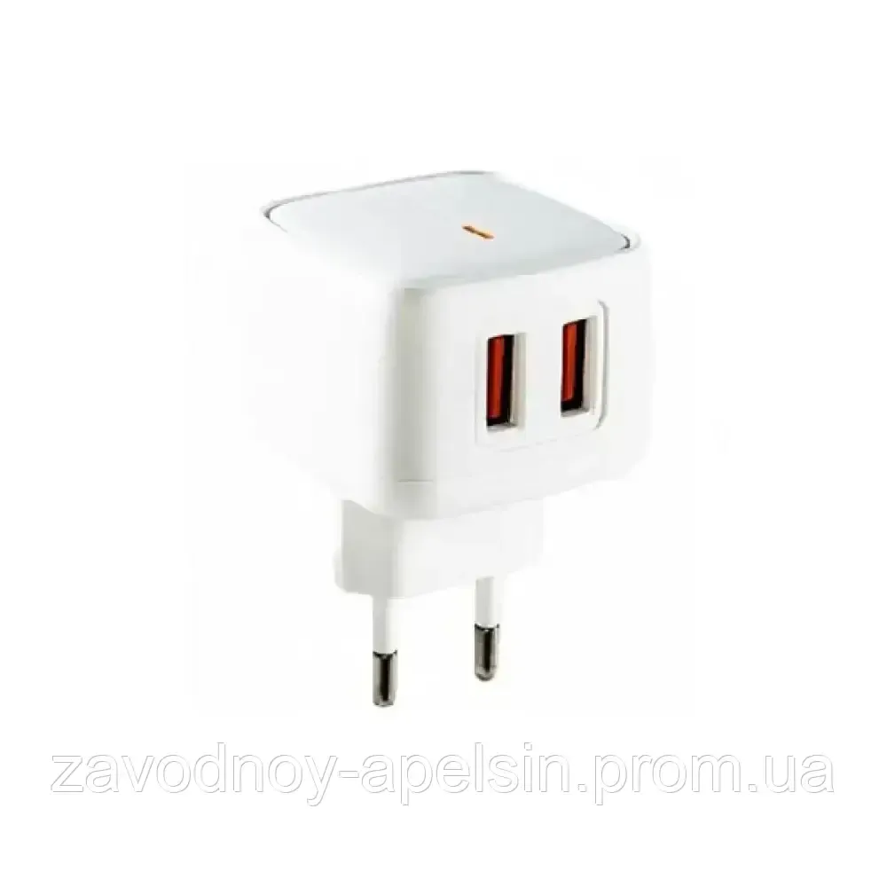 Мережевий адаптер Блок Заряджання 2 USB 2,4 A Бічний вхід (XO) Одеса - фото 1