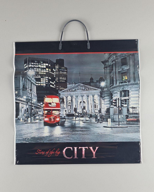 Полиэтиленовый пакет (40х40) с пластиковой ручкой 