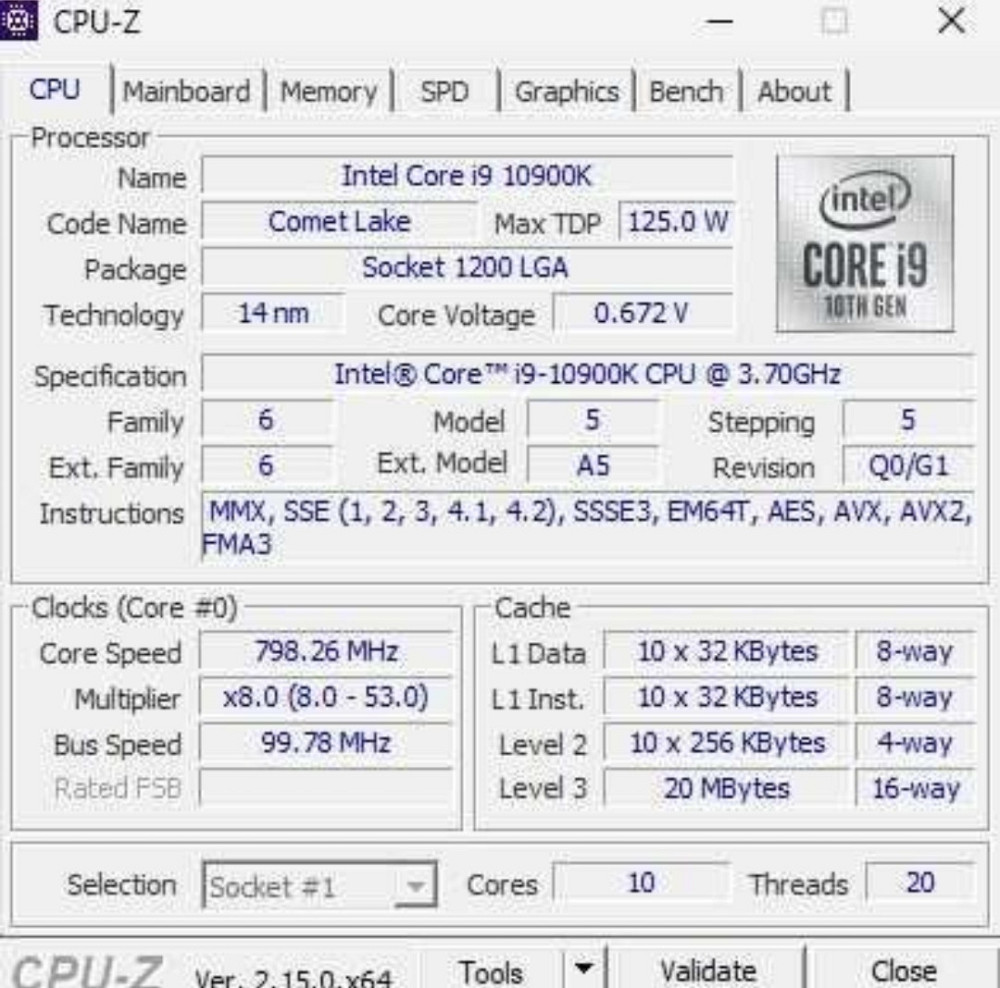 Процессор Intel Core i9-10900K. Киев - изображение 1