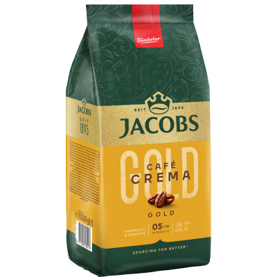 Кофе Jacobs Crema Gold в зернах 1 кг (8711000539217) Винница - изображение 2