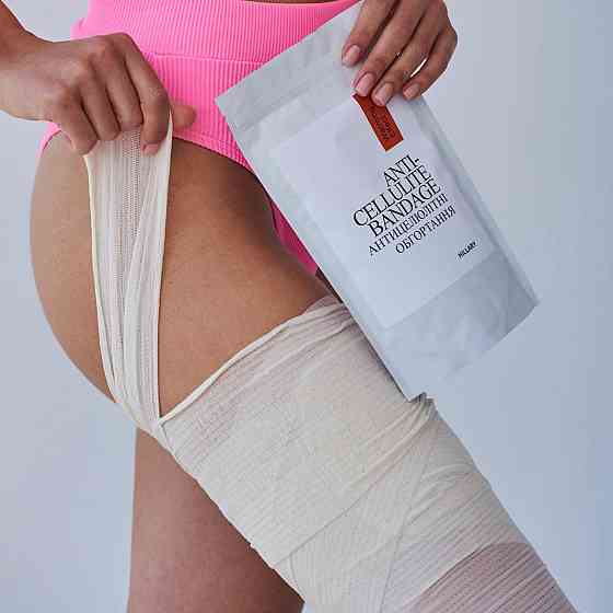 Комплекс розігріваючих антицелюлітних обгортань для тіла Hillary Anti-Cellulite Pro (10 уп.) + Рафінована кокосова олія Hillary, Київ