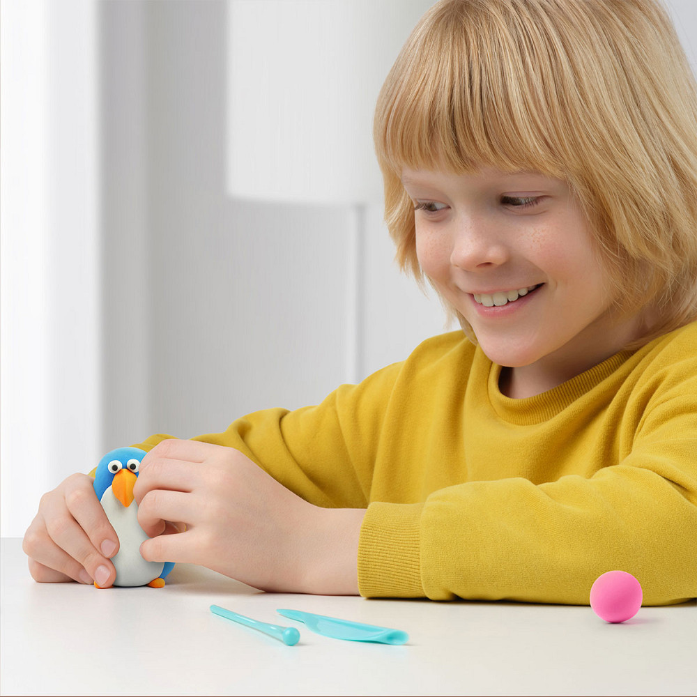 Набір пластиліну Ліпака – Птахи: Пінгвін, павич, тукан Дніпро - фото 5