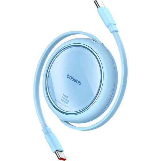 Кабель Baseus Free2Draw Mini Retractable Charging Cable Type-C to Type-C 100W 1m Galaxy Blue Київ