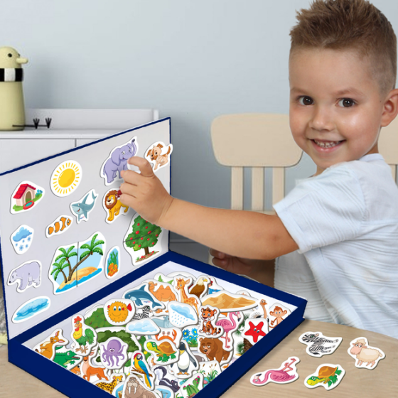 Набір магнітів Світ тварин Велика магнітна історія ML4032-05 EN 75 магнітів Вінниця