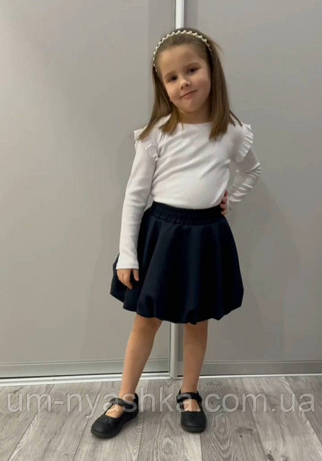 Шкільна спідниця бабл синя на 116-164 Кривий Ріг - фото 2