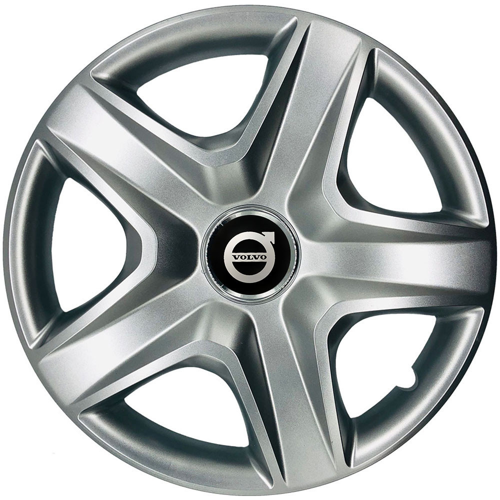 Автомобільні модельні ковпаки R13 Volvo 101 4шт, SJS, сріблясті Київ - фото 1