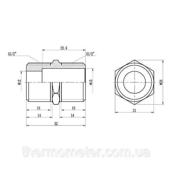 Ніпель подовжений Thermo Alliance Forte 1/2" SF35815L Київ