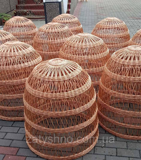 Люстра з лози плетена у кафе чи ресторан Київ - фото 1