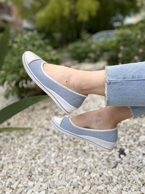 NEW ROSE Сліпони жіночі NEW ROSE C21B блакитні (літо, тканина) (1362) 37-42 Коломыя - изображение 4