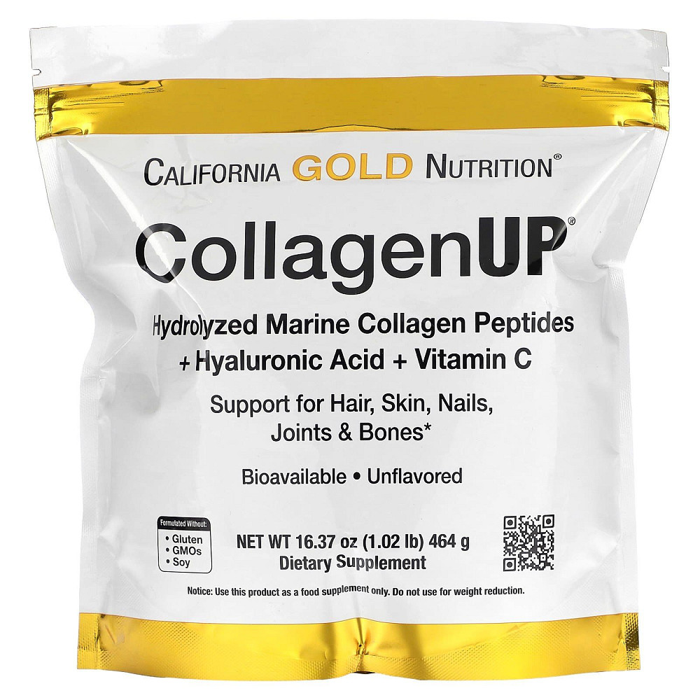 Коллаген пептиды с гиалуроновой кислотой, CollagenUP Peptides, California Gold Nutrition, 5000 мг 464 г Київ - фото 1