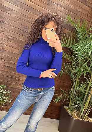 Водолазка жеснкая однотонная рубчик, гольф женский базовый, женские базовые гольфы водолазки в Украине Электрик Киев