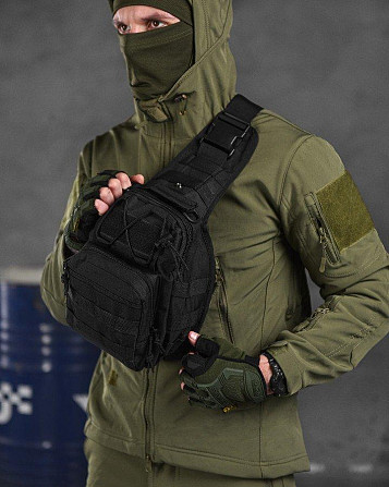 Тактическая сумка нагрудная triada BLACK Одесса - изображение 1