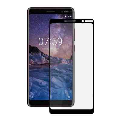 Скло захисне PowerPlant Full screen Nokia 7 Plus, Black (GL605231) Вінниця