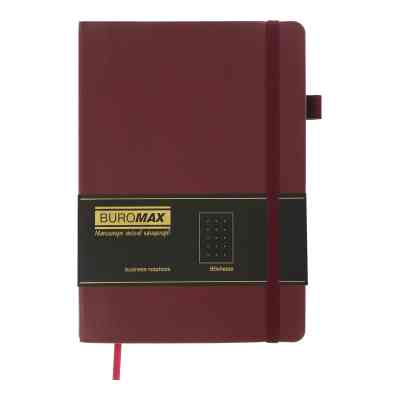 Книга записна Buromax BRIEF А5 96 аркушів крапка, бордовий (BM.295304-13) Вінниця