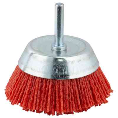 Щетка для электроинструмента Sigma проволочная чашеобразная 75мм хвостовик O6мм нейлоновая 9015471 (9015471) Винница