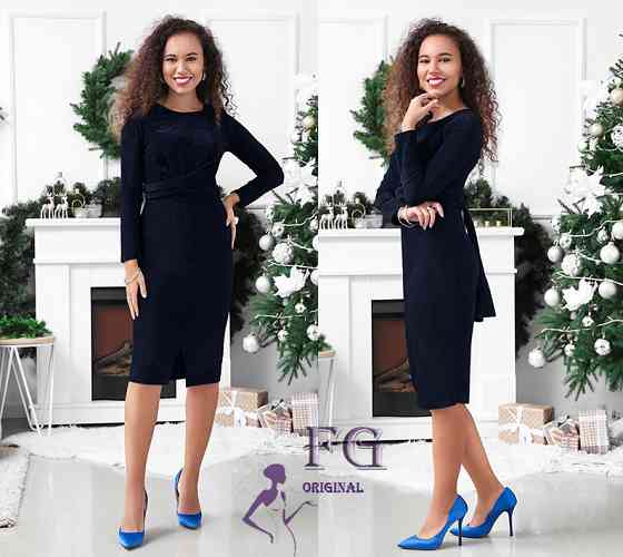 Нарядное платье миди с люрексом 