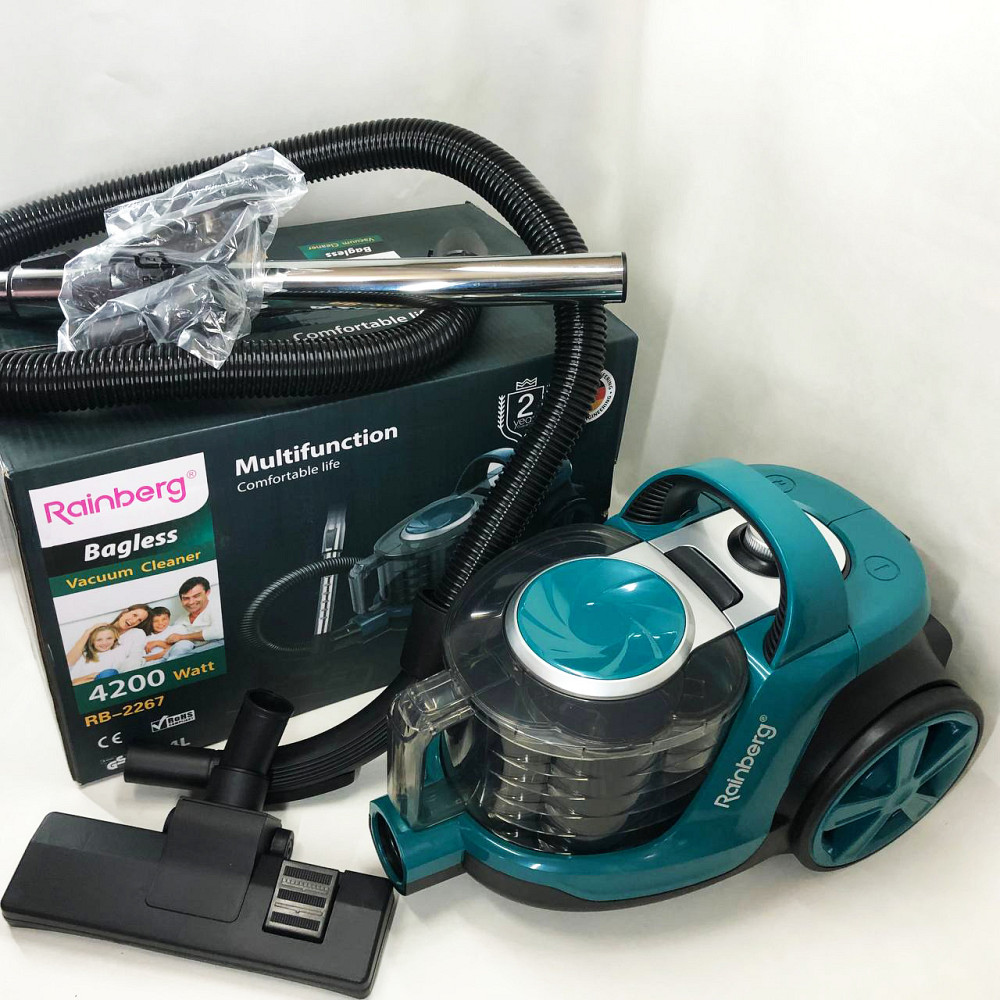 Пилосос оснащений контейнером для пилу Rainberg, Гарний пилосос з фільтром нера для паркету CW-36 Львів - фото 15