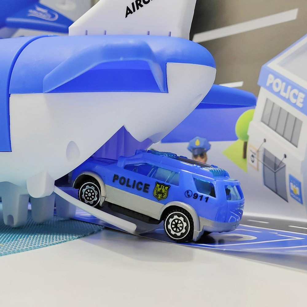 Літак паркування з машинками 4шт з музикою Біло-блакитний (8826A) Чернигов - изображение 2