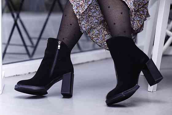 Черевики жіночі ARLEN чорні замша натуральна каблук 9см 37р (3042) Коломия