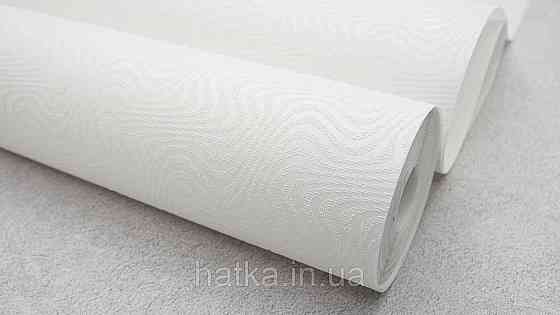 Обои под покраску виниловые на флизелине  Sintra Paint by 1.06x25 м полосы волны зигзаги белые 541128 Киев