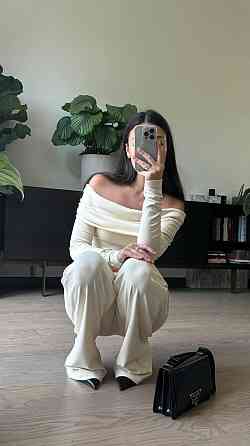 Жіночий затишний базовий костюм двійка: топ і штани турецька ангора рубчик з в’язкою Одеса