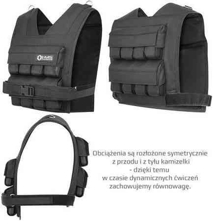 Ваговий жилет KTO16 16 KG HMS PREMIUM - 16 кг/чорний Київ