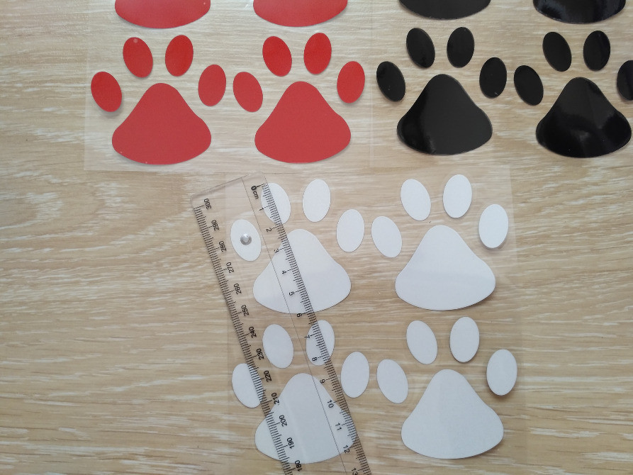 Наклейка на авто Сліди Білі світловідбиваючі Київ - фото 6