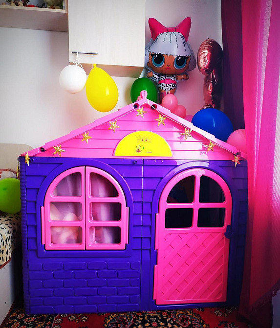 Дитячий ігровий пластиковий будиночок зі шторками Doloni для дітей Київ - фото 4